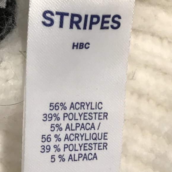 Women's Oversized Funnelneck Stripe Sweater Size M - Picture 7 of 11